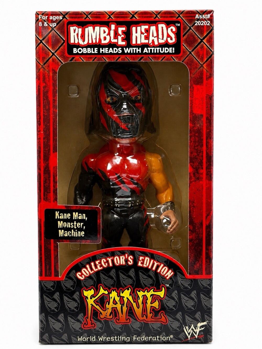 WWF Rumble Heads Kane Bobblehead Series 1 Collector’s Edition Factory Sealed